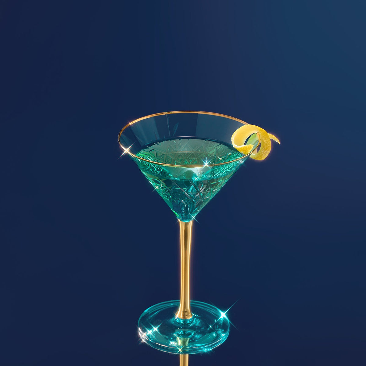 Crystal Martini Glasses Colored, Set of 4 - Noble Designs
