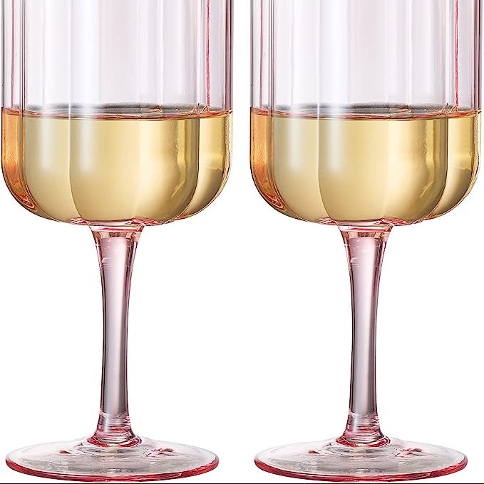 Flower Vintage Wine Glassware, Set of 2 - Noble Designs