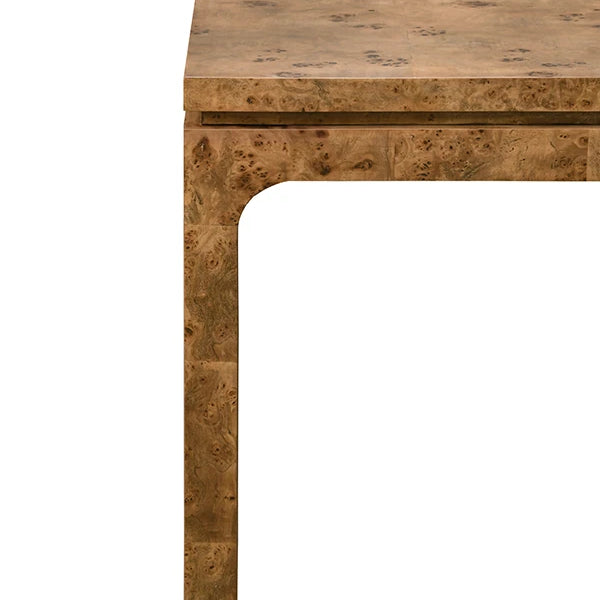 Adams Dark Burl Wood Dining Table