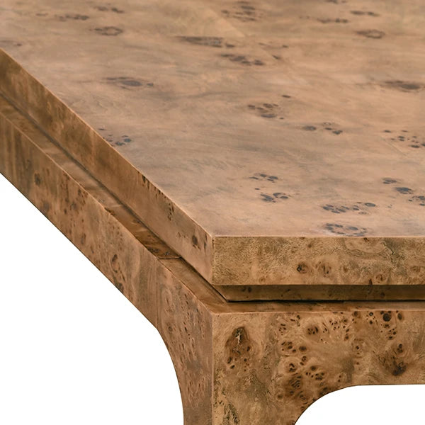 Adams Dark Burl Wood Dining Table