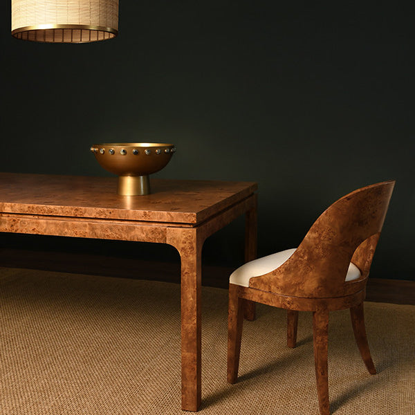 Rafferty Dark Burl Wood Dining Chair