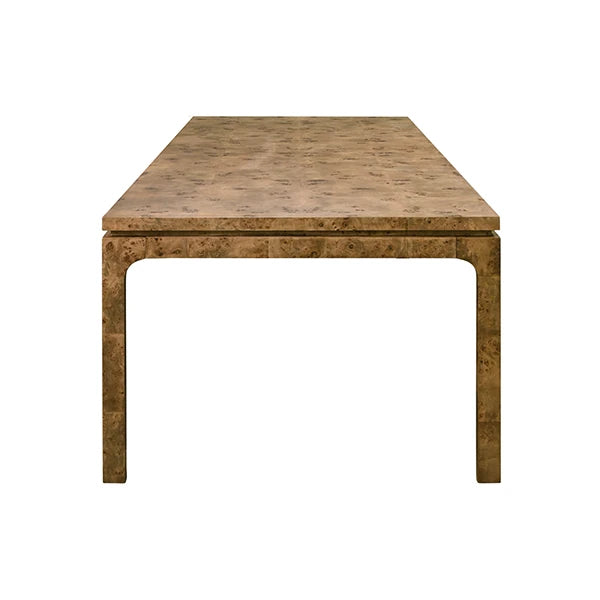Adams Dark Burl Wood Dining Table