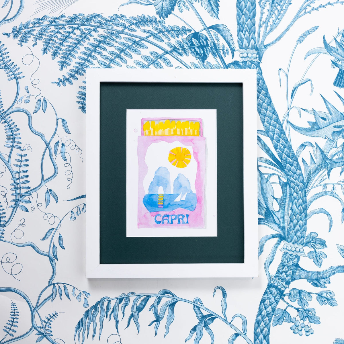 Capri Matchbook Art Print-Noble Designs