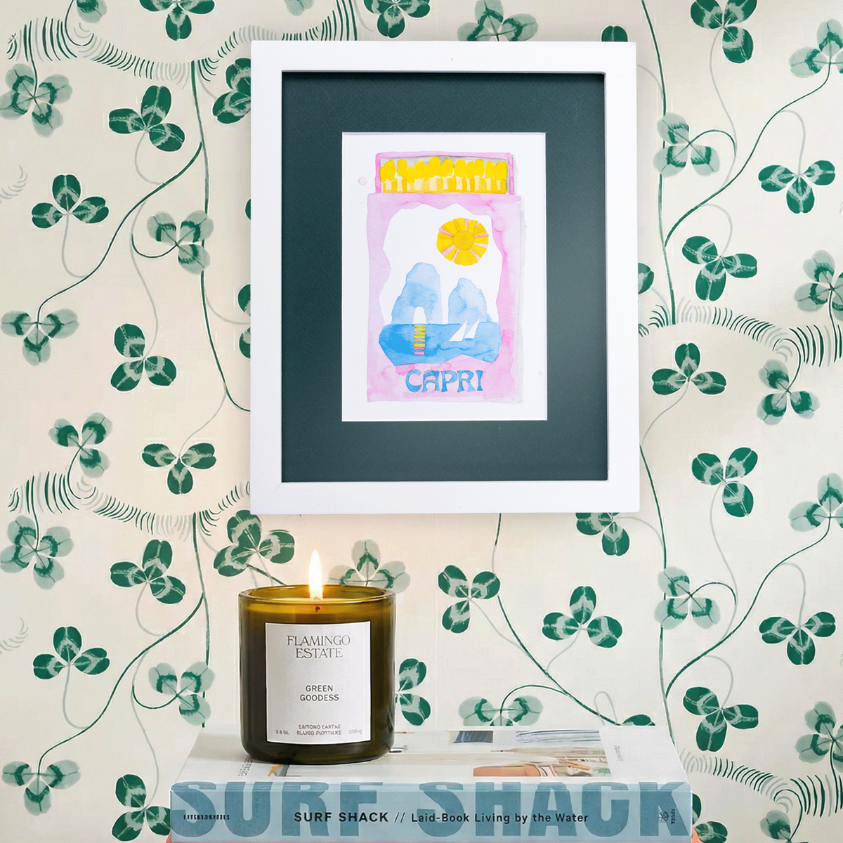 Capri Matchbook Art Print-Noble Designs