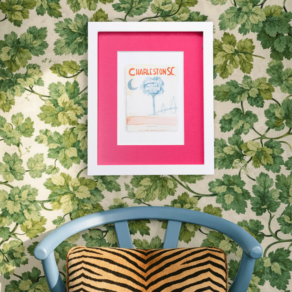 Charleston Matchbook Art Print-Noble Designs