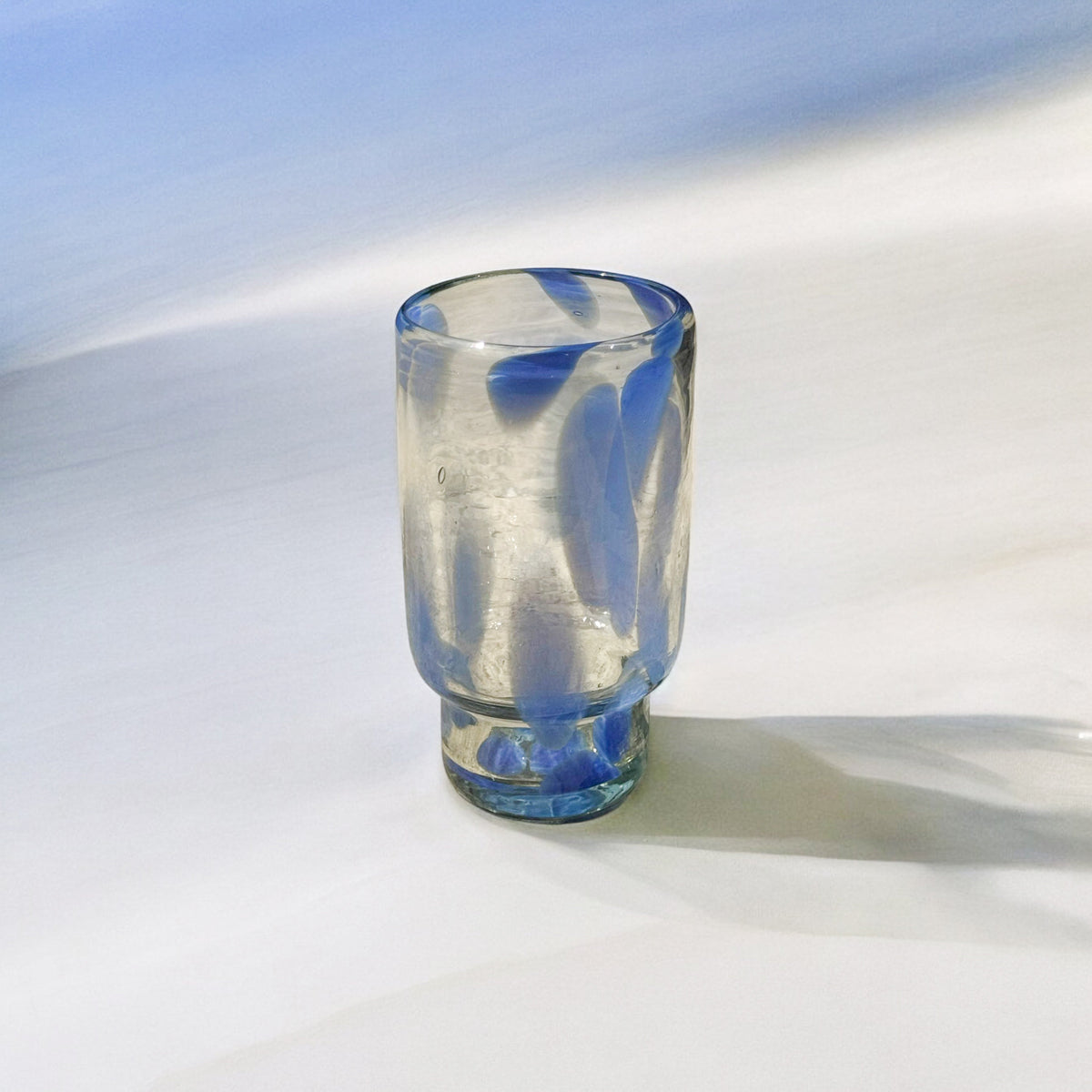 Frida Tall Glasses Blue & Clear, Set of 4 - Noble Designs