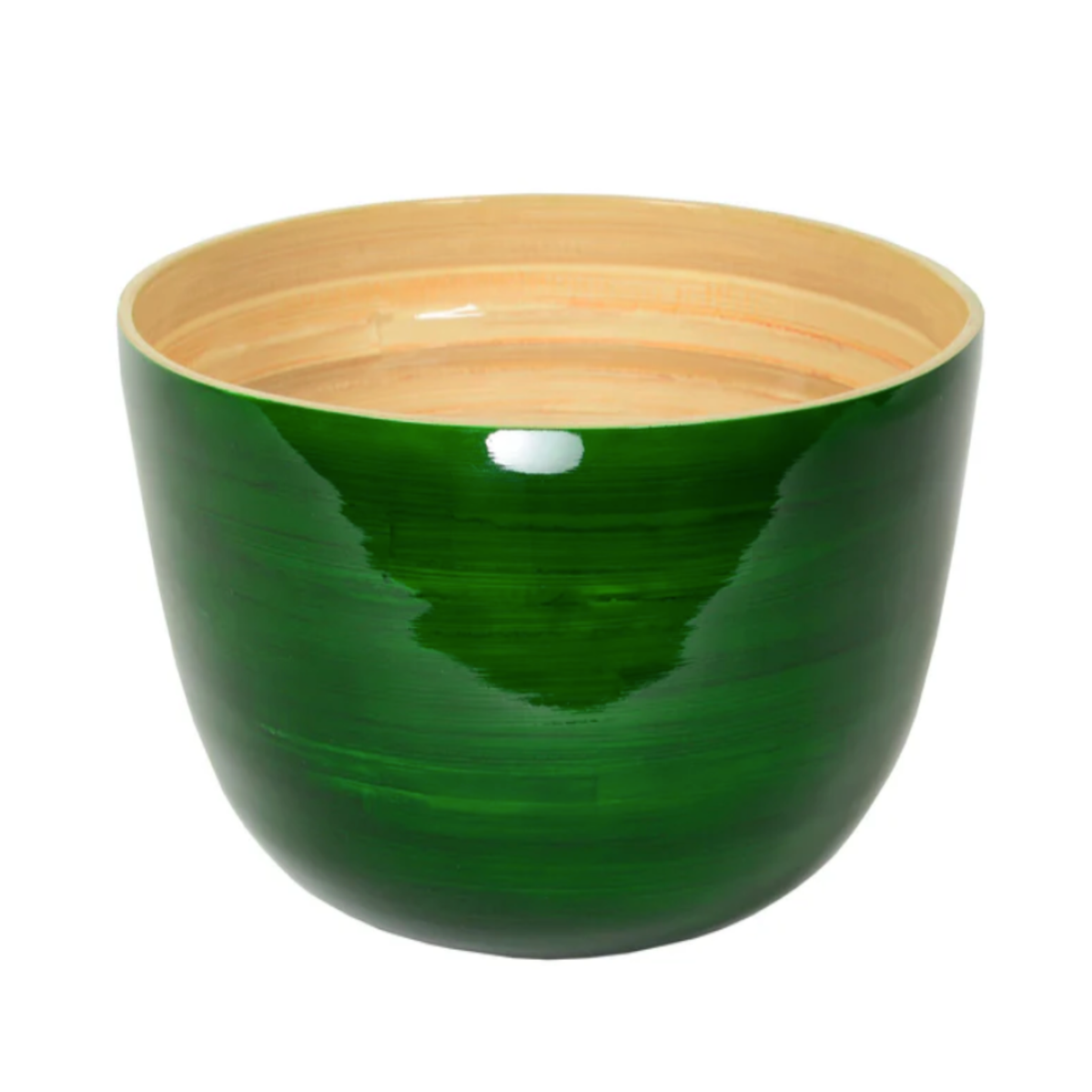 Dark Green Bamboo Mixing Bowl - Noble Designs