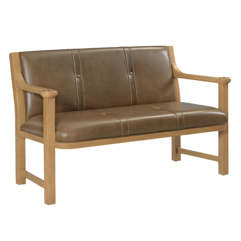 Hayes Settee-Brown Leather-Noble Designs