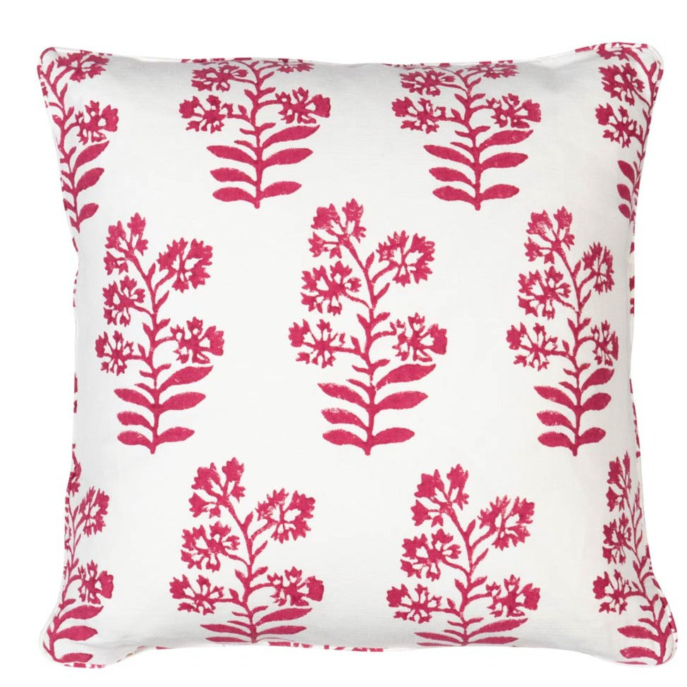 Wildflower Fuchsia Flat Sewn Pillow - Noble Designs
