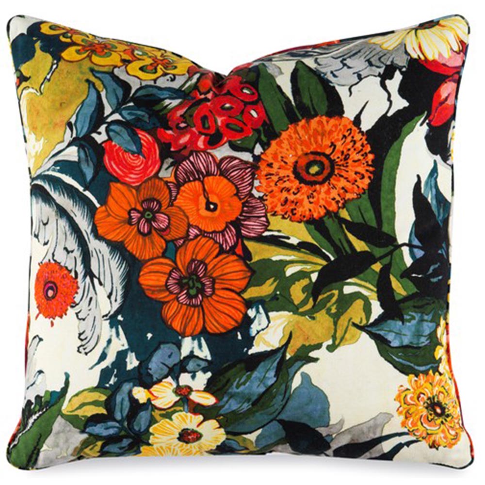Secret Garden Summer Flat Sewn Pillow - Noble Designs