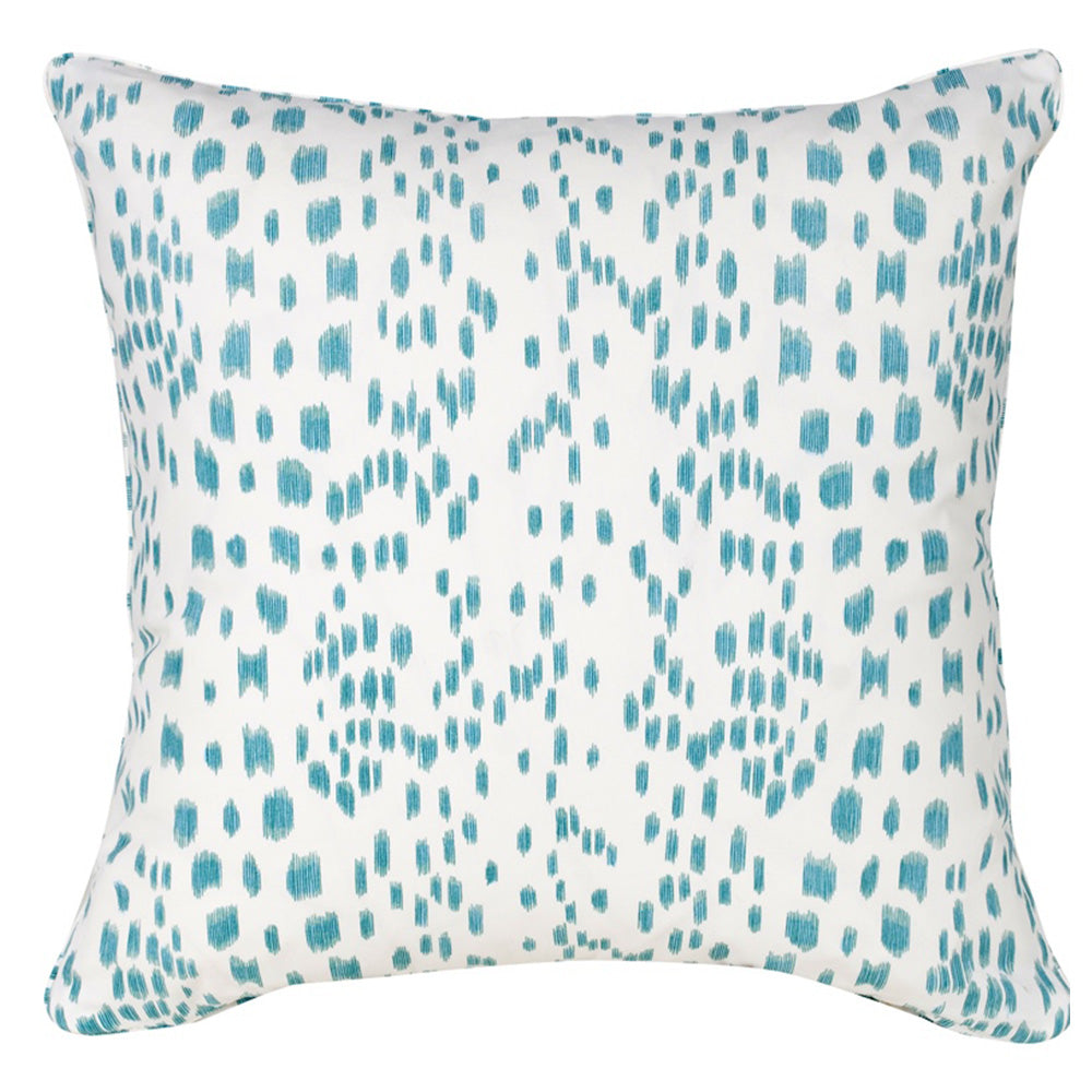 Spotts Aqua Flat Sewn Pillow - Noble Designs