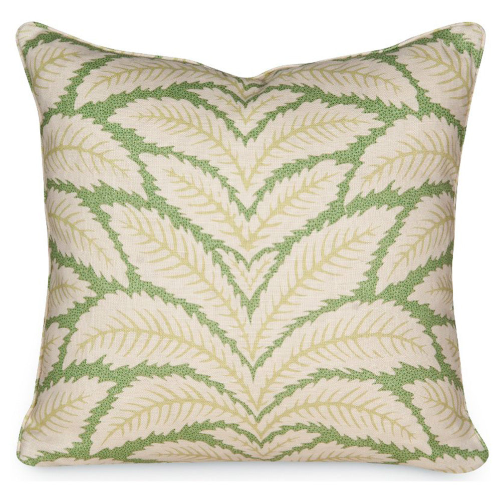 Talavera Linen Leaf Flat Sewn Pillow - Noble Designs