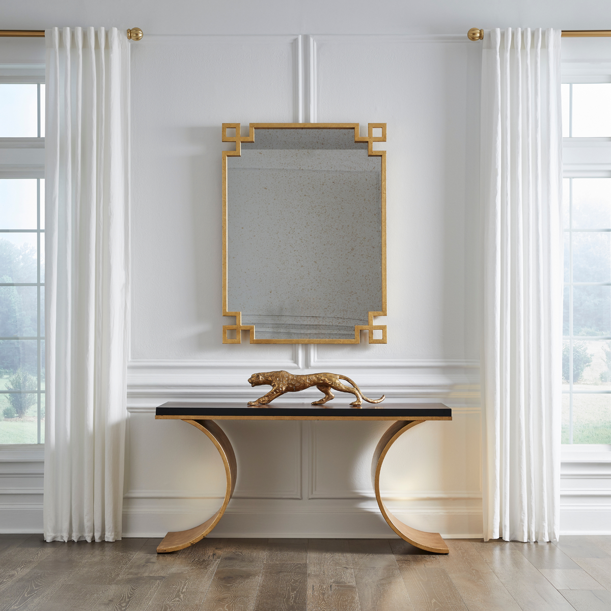Parquetry Mirror in Gold-Noble Designs2