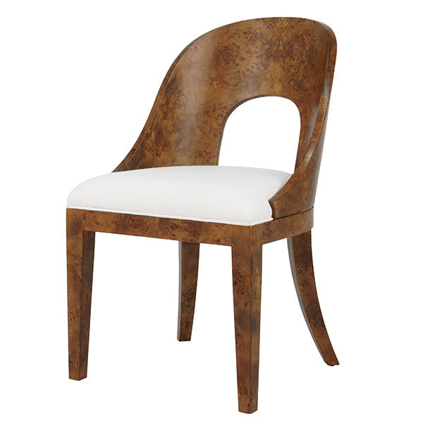 Rafferty Dark Burl Wood Dining Chair