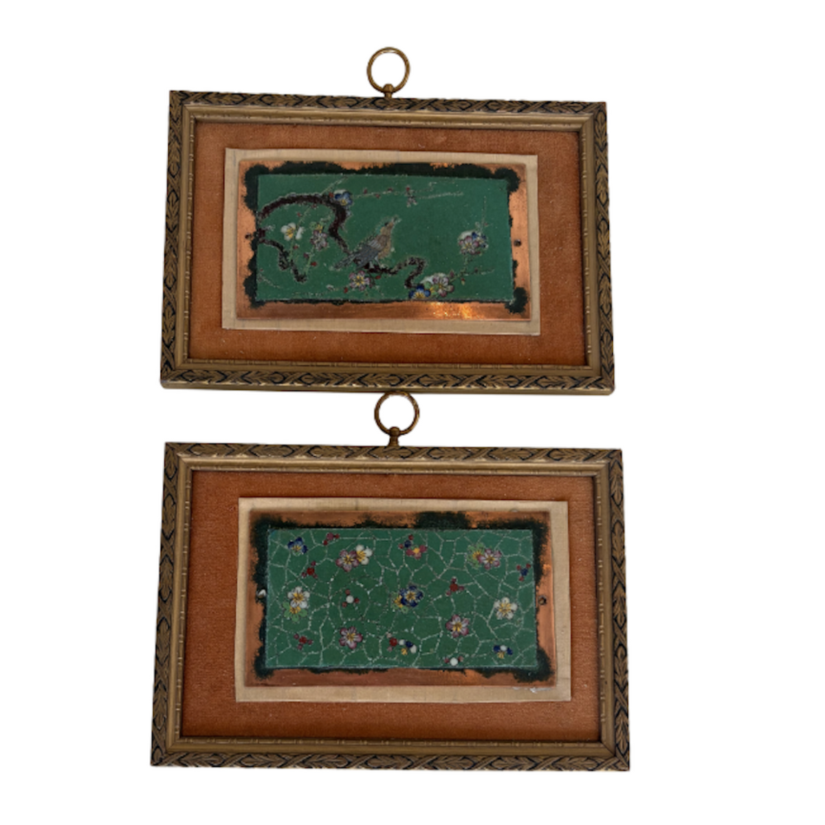 Vintage Asian Copper Framed Panels - Noble Designs