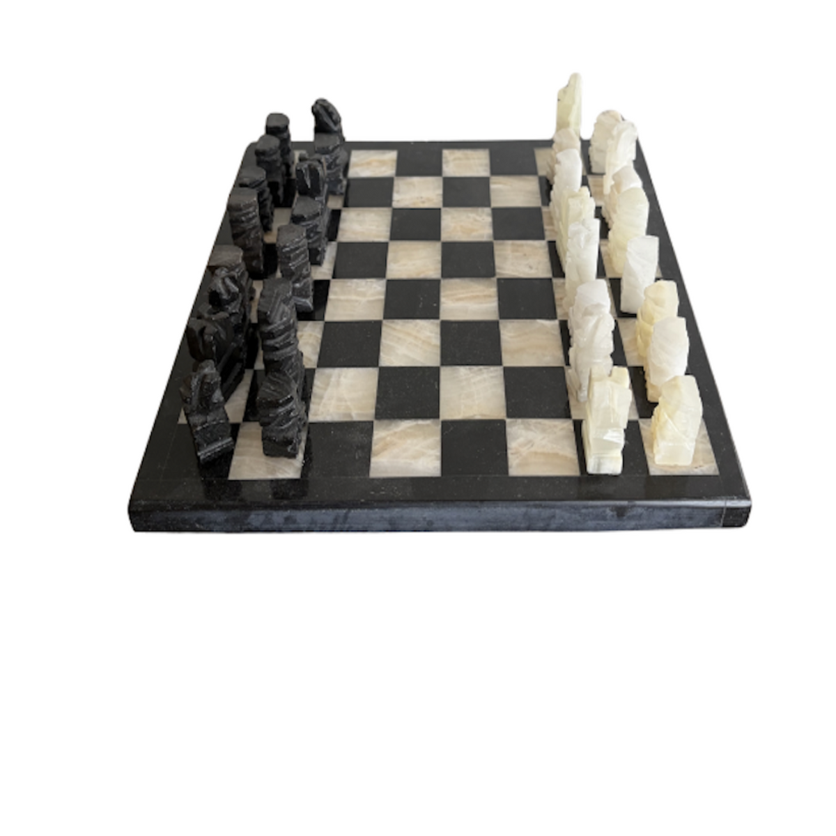Vintage Black and White Marble Chess Set - Noble Designs
