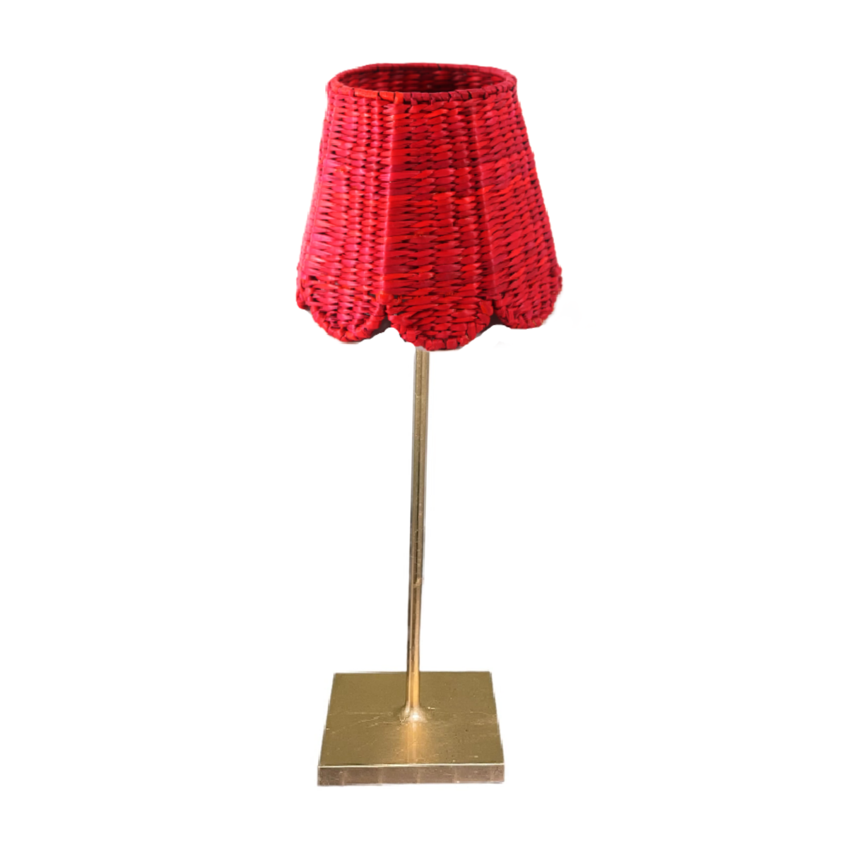 Small Seagrass Shade Cover - Scalloped in Red-Noble Designs