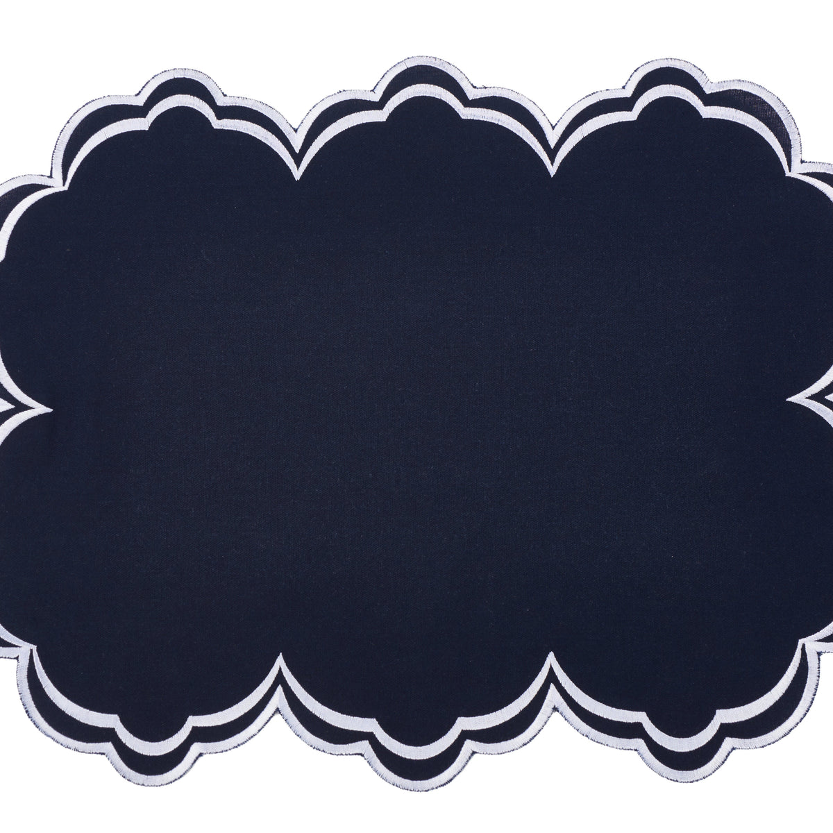 Savannah Navy & White Placemat & Napkin Front View