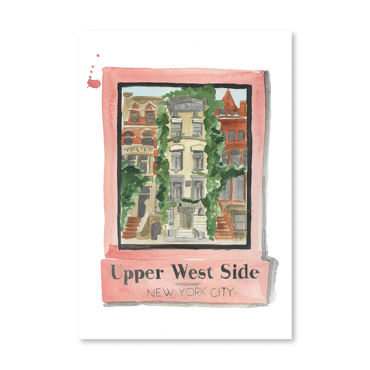 Upper West Side NYC Matchbook Art Print-Noble Designs