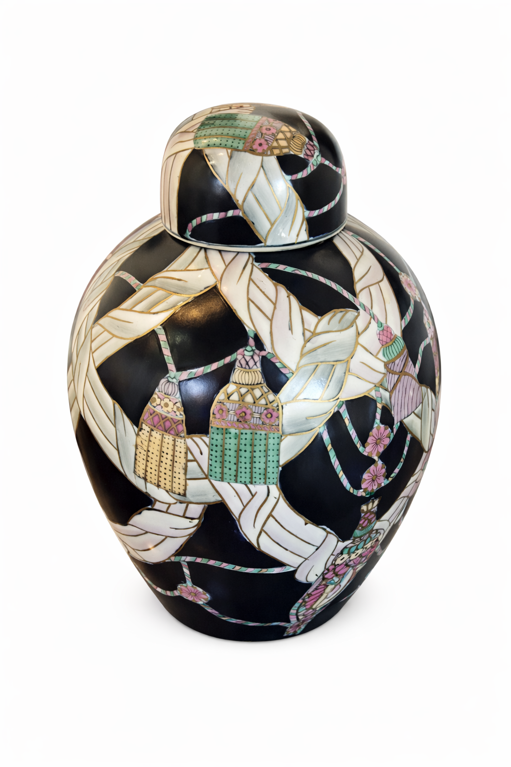 Vintage Tassel Ginger Jar - Noble Designs
