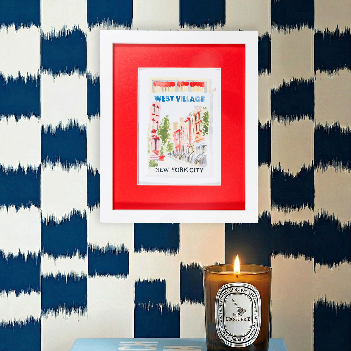 West Village NYC Matchbook Art Print-Noble Designs