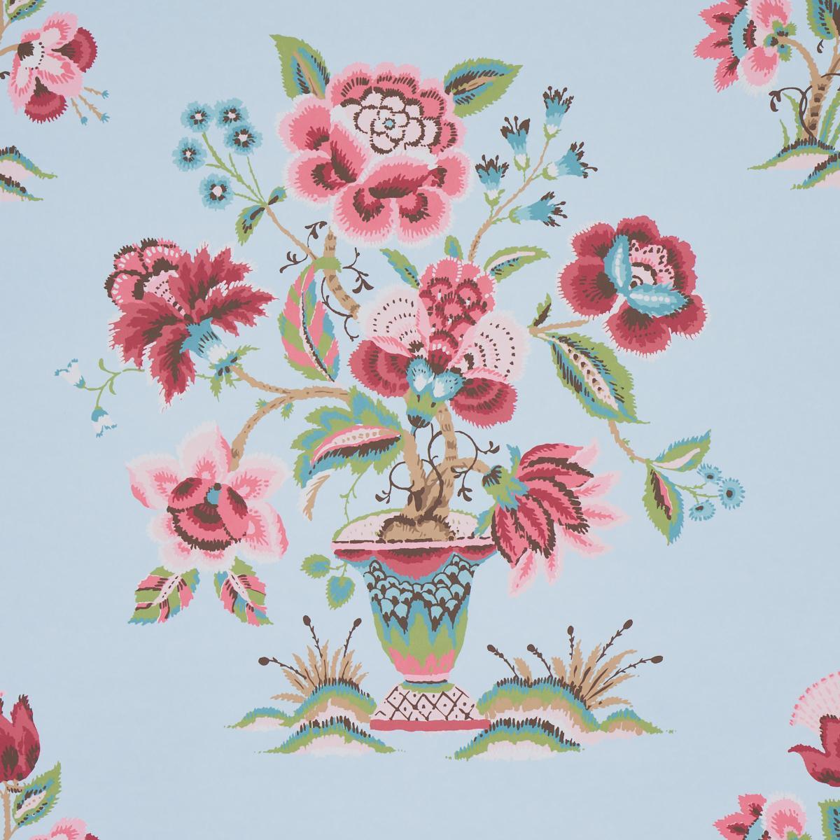 Ashford in Rose & Sky Wallpaper - Noble Designs