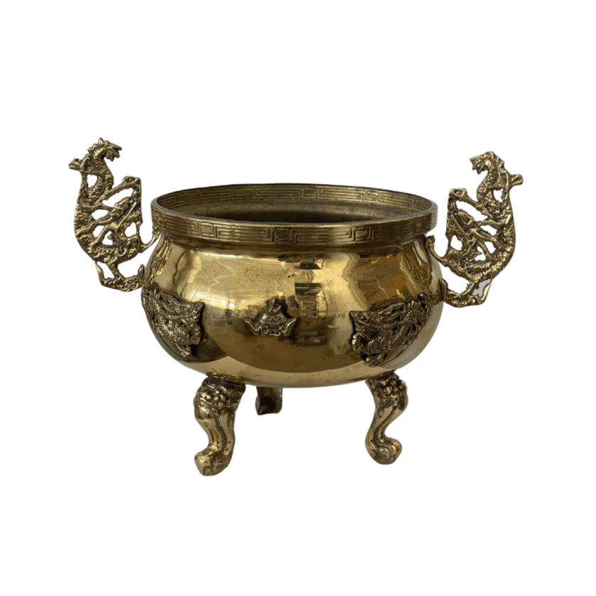 Asian Small Brass Planter - Noble Workroom