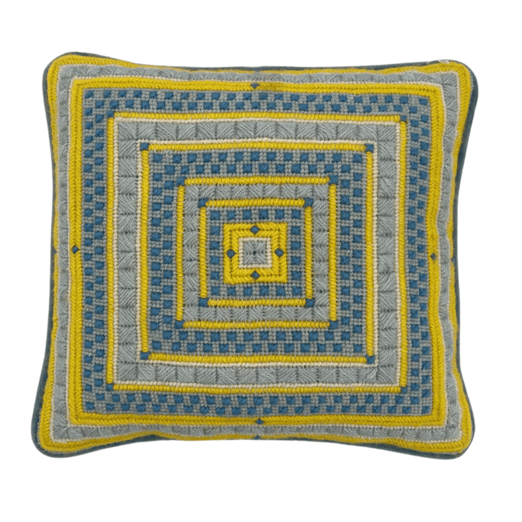 Blue & Yellow Pillow - Noble Designs
