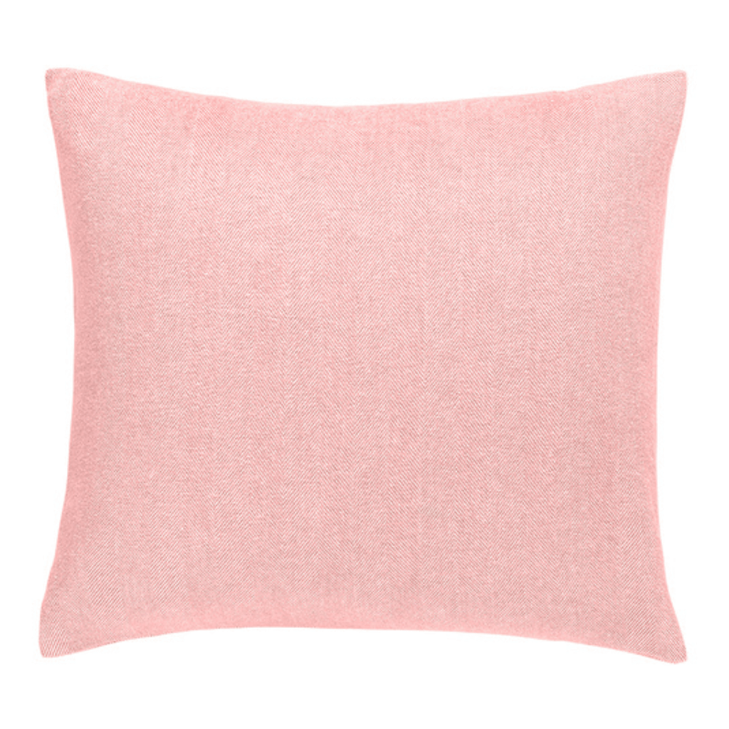 Blush Solid Herringbone Pillow Cover - Noble Designs