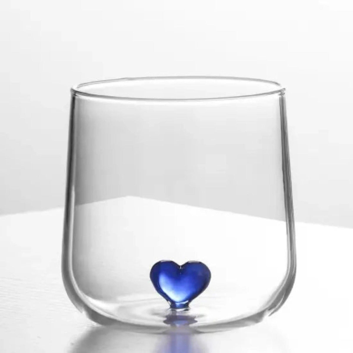 Cocktail Glass with 3D Glass Heart On the Bottom - Noble Designs