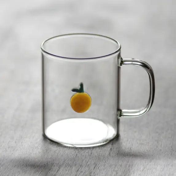 Handmade 3D Lemon Print Glass with Handle - Noble Designs