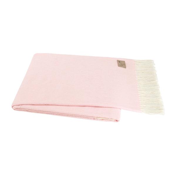 Italian Herringbone Throw in Cherry Blossom - Noble Designs