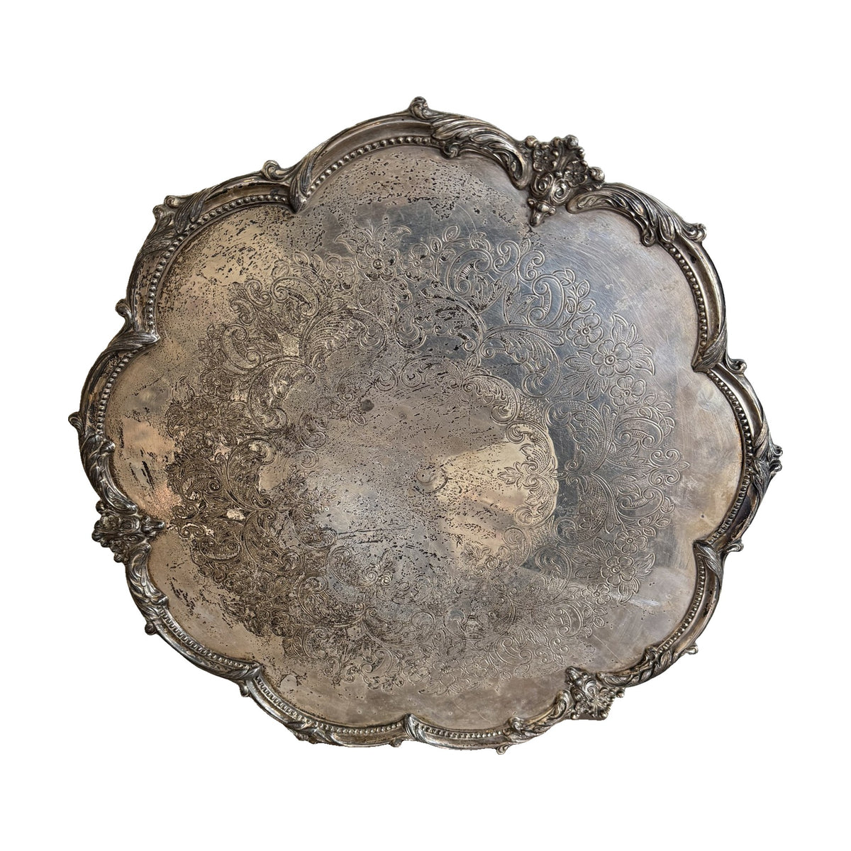 Footed Silver Platter - Noble Designs