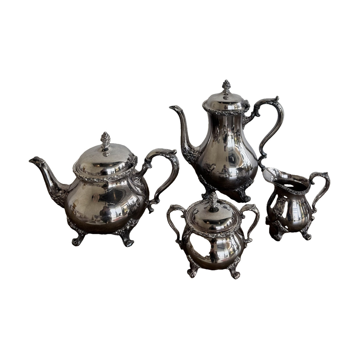 Wilcox International Silver Coffee and Tea Set - Noble Designs