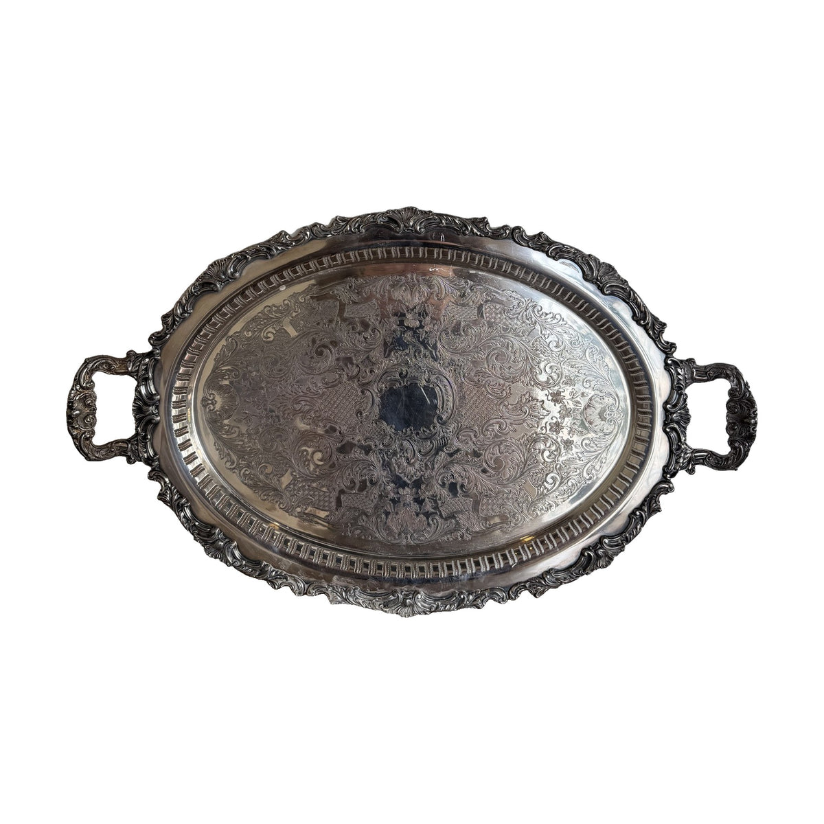 Heavy Oval Silver Tray - Noble Designs