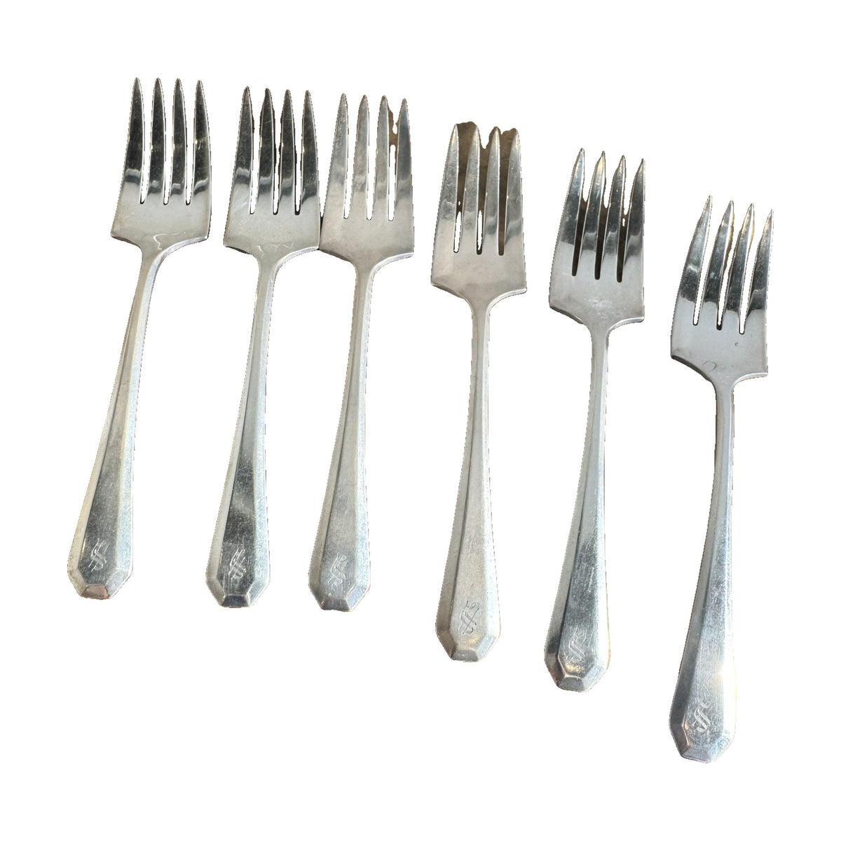 W.M. Rogers & Son Dessert Forks, Set of 6 - Noble Designs