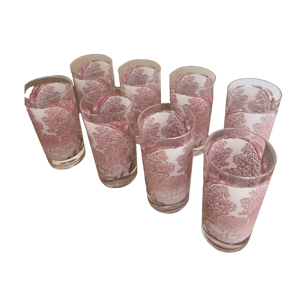 Currier & Ives Glasses, Set of 8 - Noble Designs