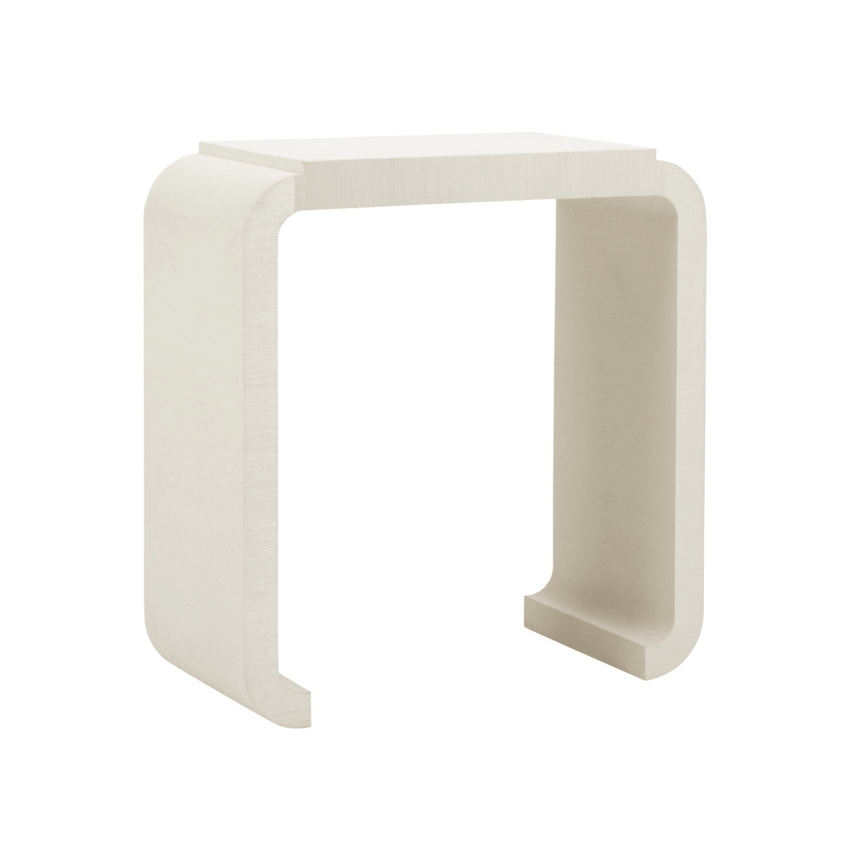Notched Waterfall Console in Grasscloth - Noble Workroom