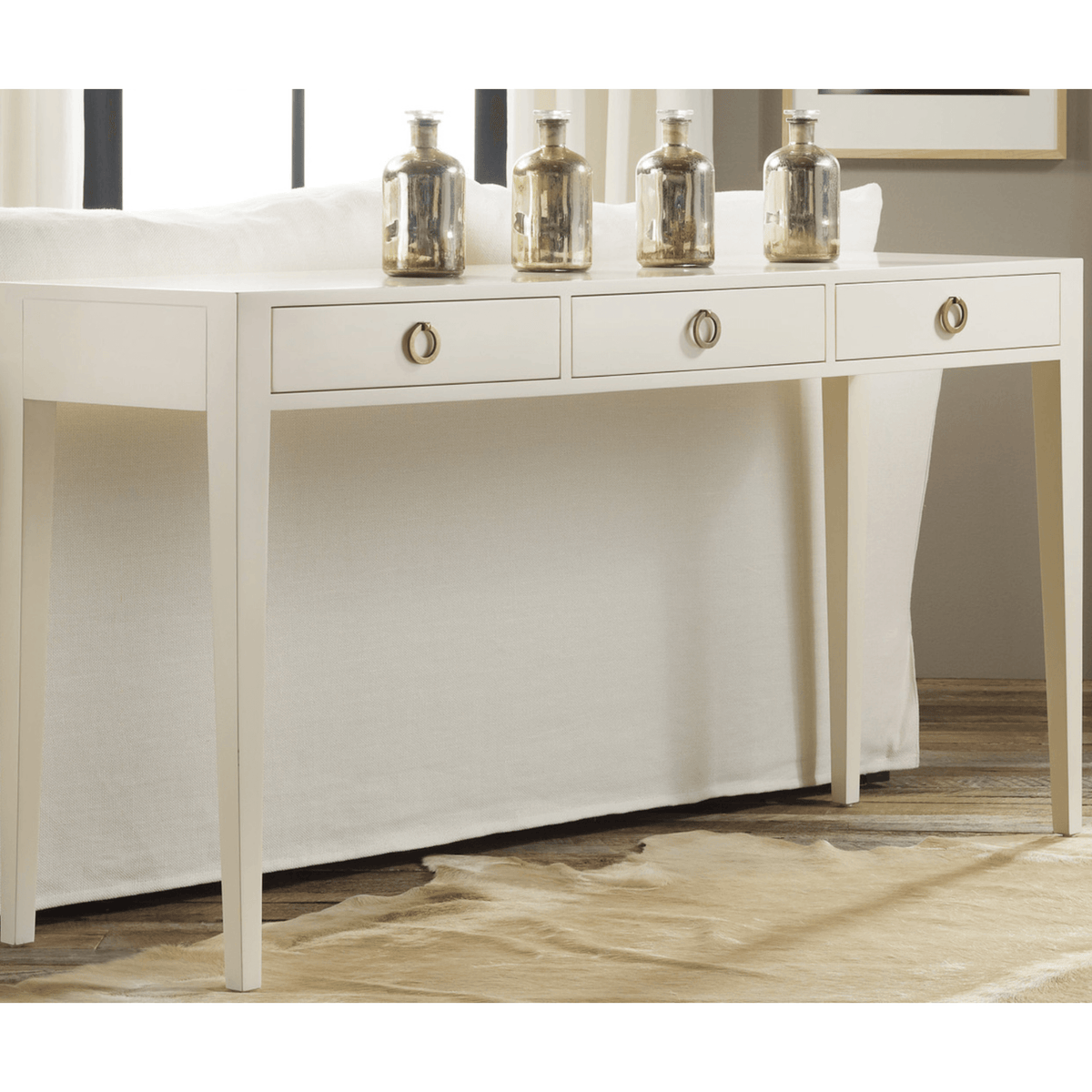 Painted Three Drawer Console - Noble Designs