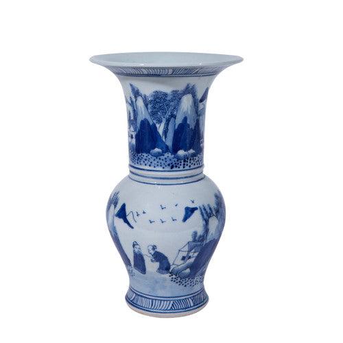 Small Wide Mouth Vase Mountain Motif - Noble Designs