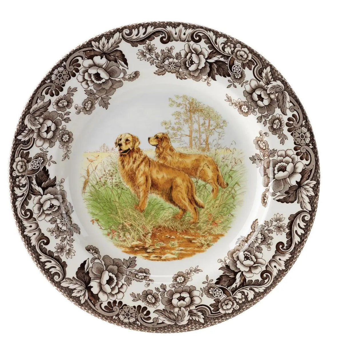 Spode Woodland Dinner Plate - Golden Retriever - Noble Designs