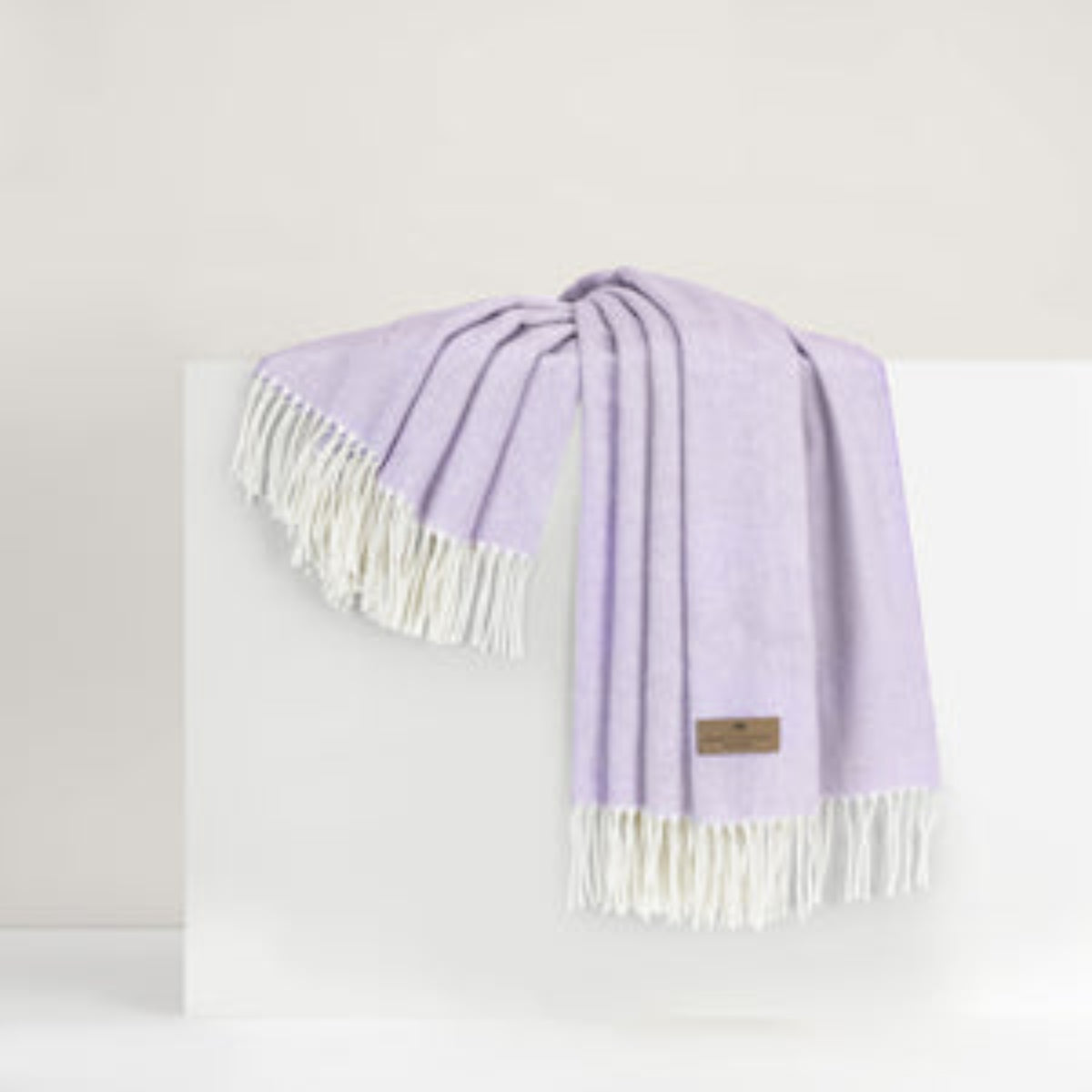 Italian Herringbone Throw in Lilac - Noble Designs