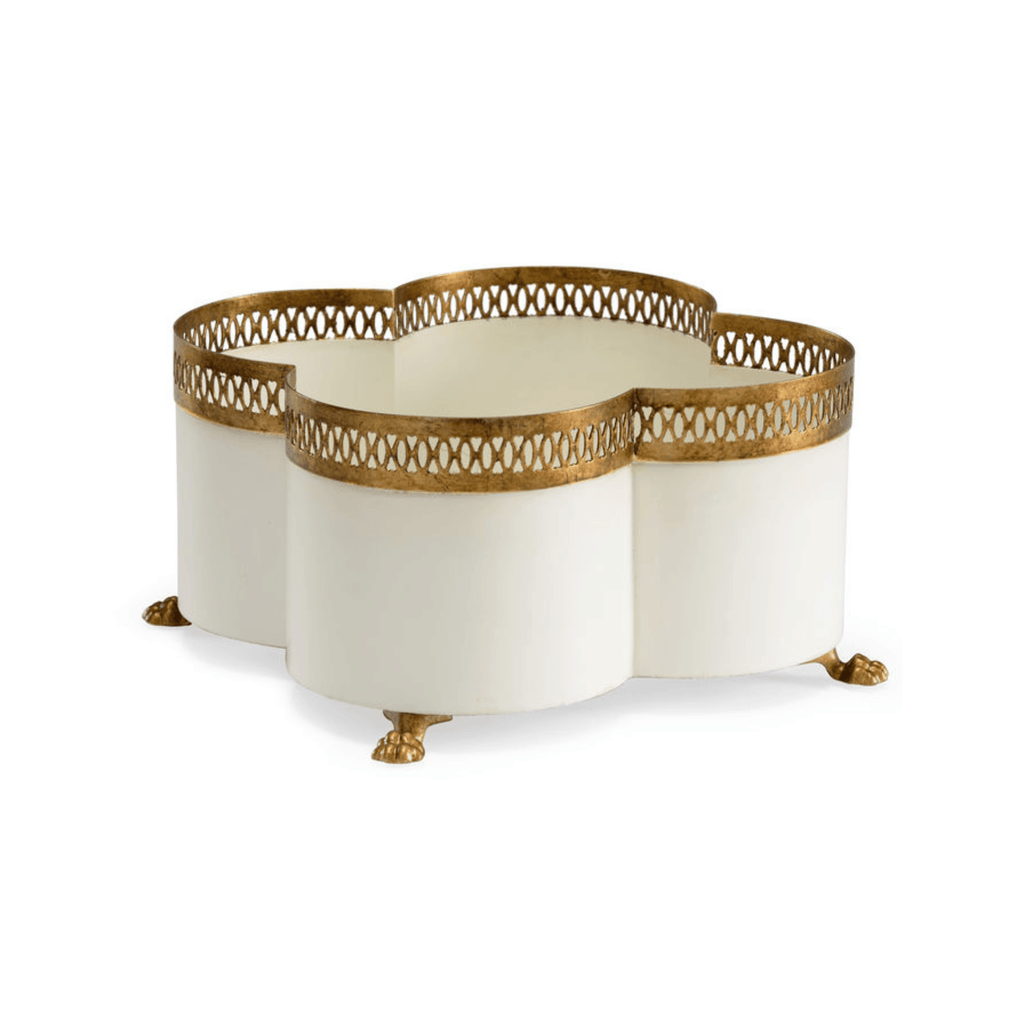 Tracery Cachepot in Cream - Noble Designs