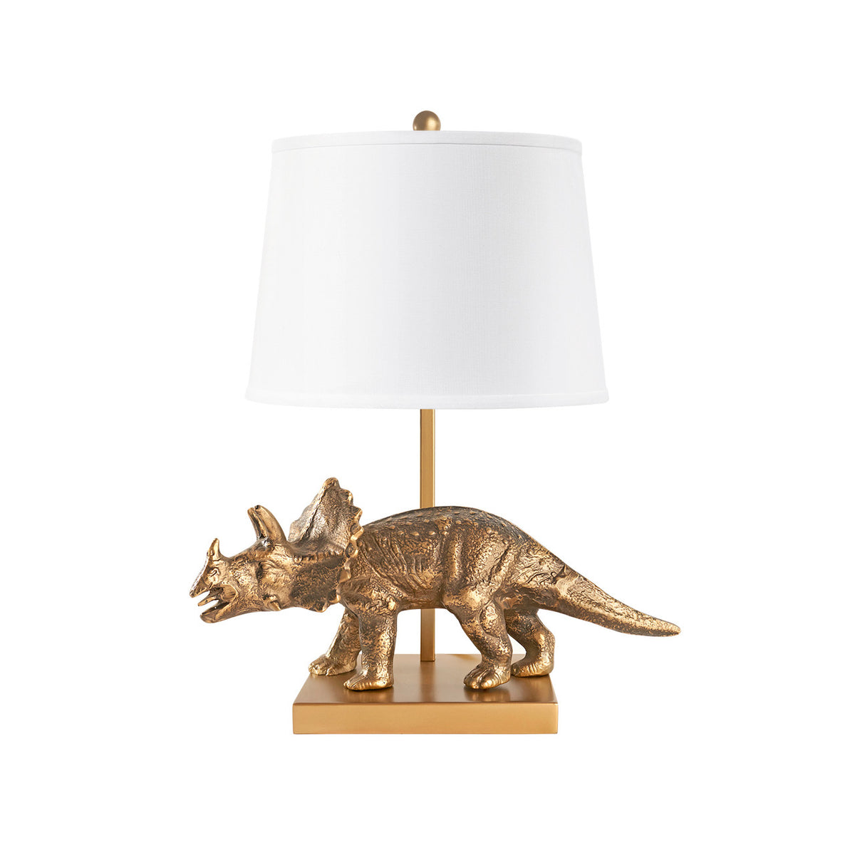 Titus Lamp With Shade 14 Inch White Linen With Nickel - Noble Designs