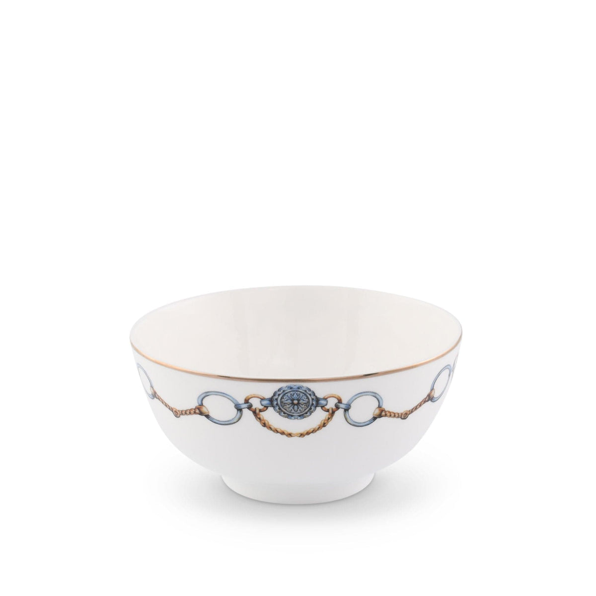 Amarillo Concho Pattern Bone China Round Cereal / Dip Bowl - Noble Designs