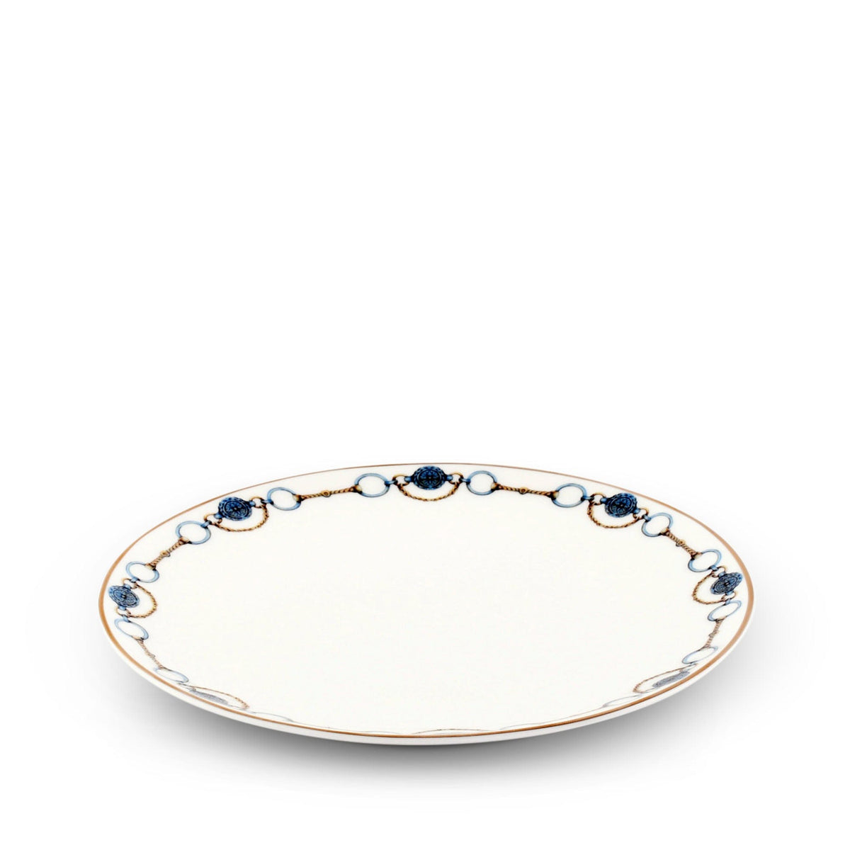 Amarillo Concho Pattern Bone China Round Salad Plate - Noble Designs