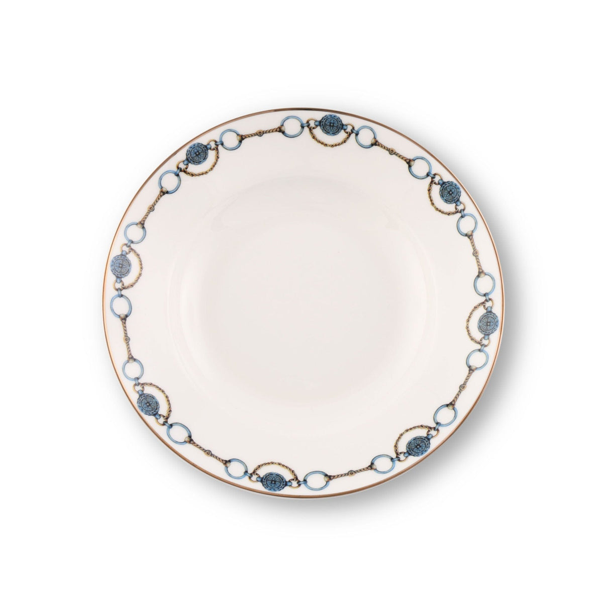 Amarillo Concho Pattern Bone China Soup Plate - Noble designs