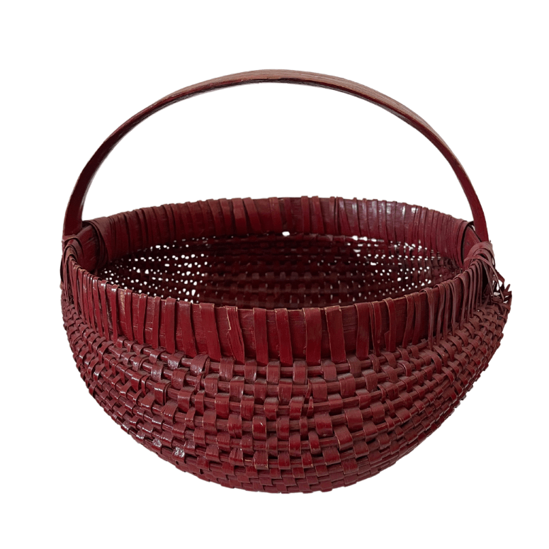 Vintage Rattan Red Basket - Noble Designs