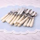 Ivory Pearlized Five Piece Flatware Set