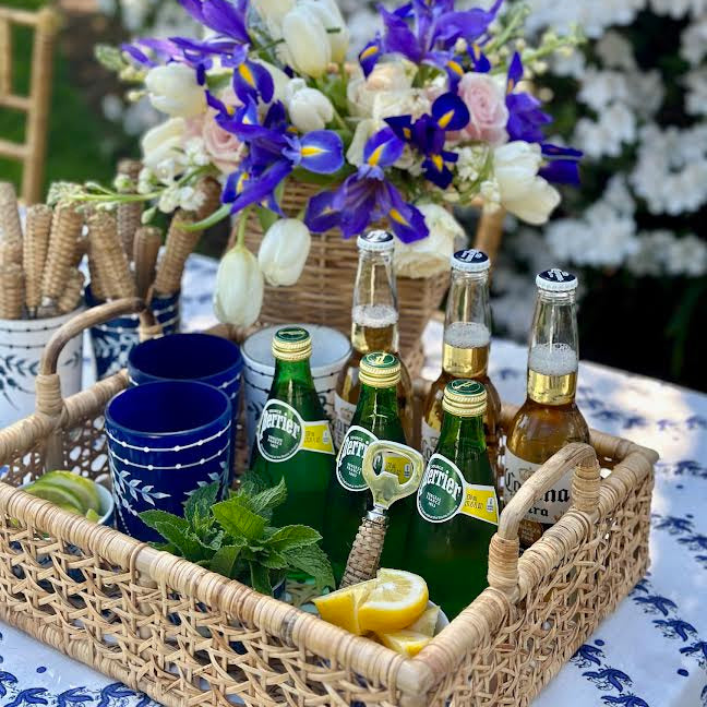 Rectangular Woven Cane Serving Tray - Noble Designs